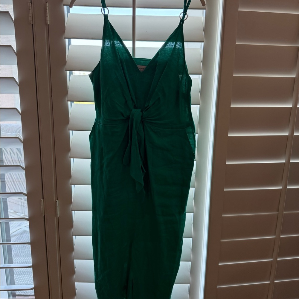 Reiss Strapless Dress in Vibrant Green